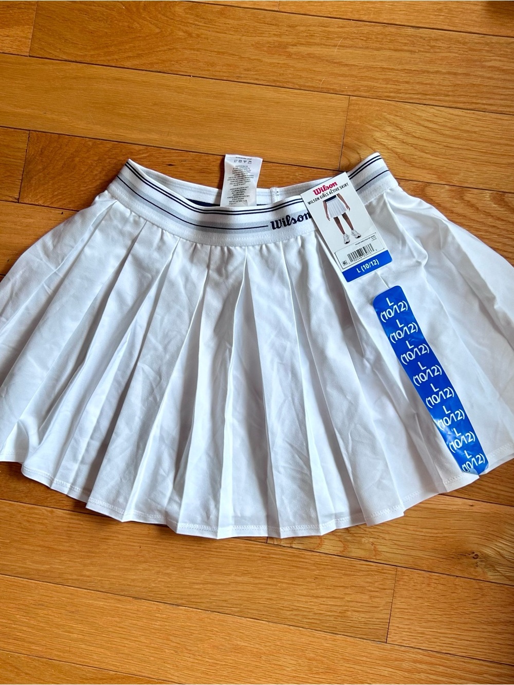 Wilson White Pleated Tennis Skirt with built in shorts